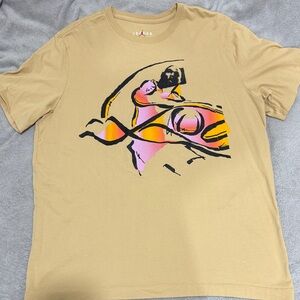 Jordan Graphic T-Shirt XL Tan Jumpman Logo Streetwear